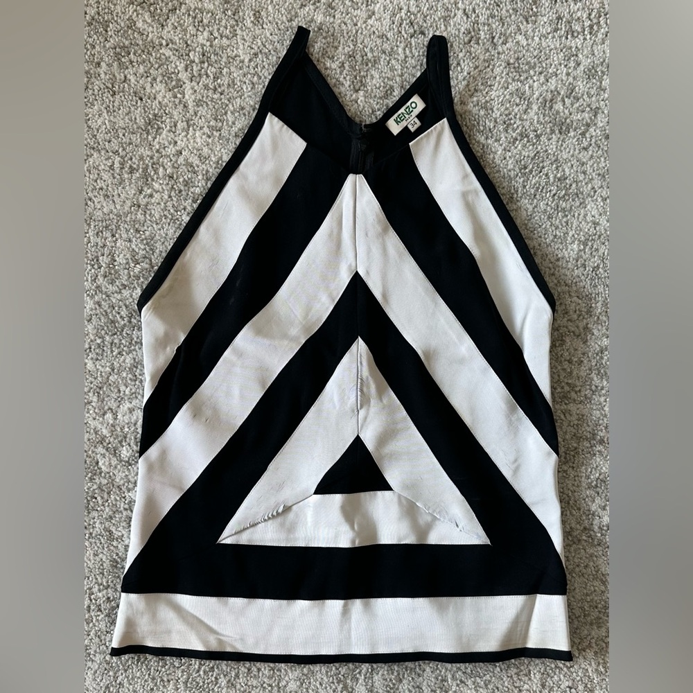Kenzo Black and White Top - Size 34 (US 6)